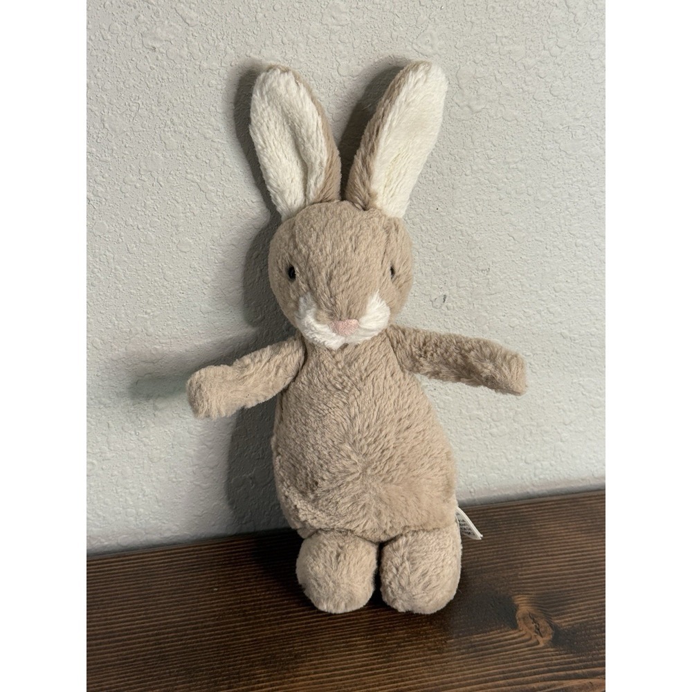 JellyCat bunny‎ Mini 10" Tan/ Grey/ White Plush Stuffed Animal